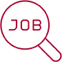 Job in magnifying glass icon