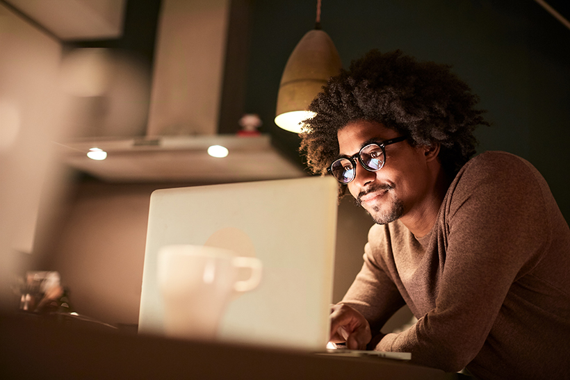 Man on computer